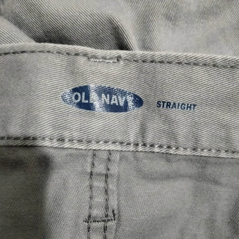 Old Navy Mens Straight Leg Chino Pants Grey Gray Size 33X30 - Picture 5 of 8
